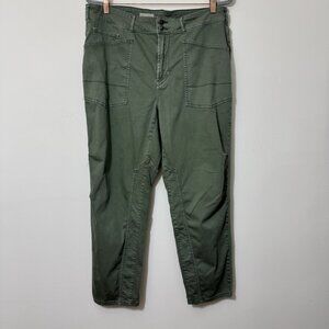Pilcro Utility Skinny Pants Women’s Size 16W High Rise Stretch Green Pockets
